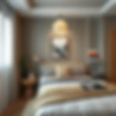 Stylish guest room showcasing aesthetic details