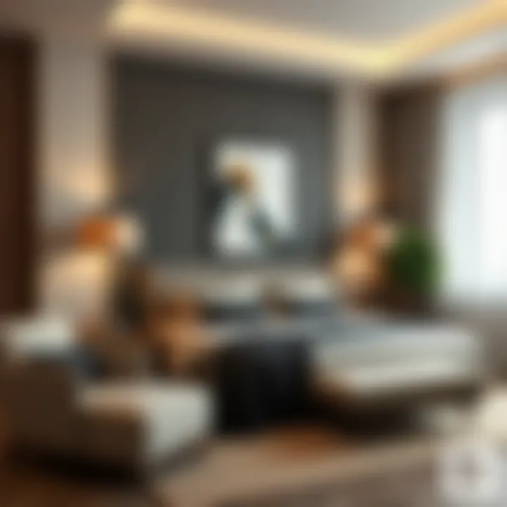 Elegant guest room design with modern decor