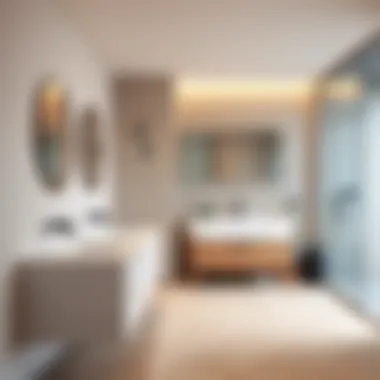 Elegant Modern Bathroom Design Elegant modern bathroom design with sleek fixtures and neutral tones