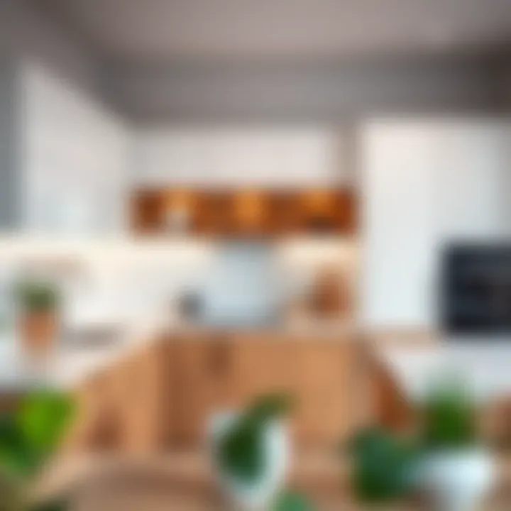 Finished kitchen cabinets showcasing a modern design