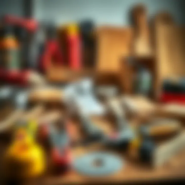 Tools and materials needed for cabinet door replacement