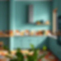 Vibrant kitchen tile colors showcasing different shades