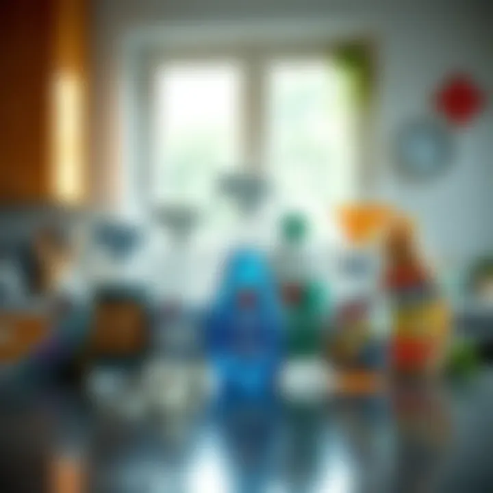 Natural cleaning agents on a kitchen counter