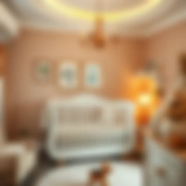 A beautifully designed nursery with soothing colors and elegant decor