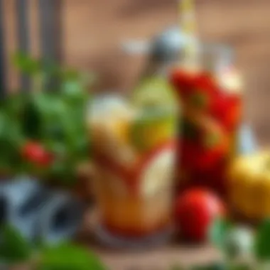 Nutritional Benefits of Pickling Juice Nutritional benefits of consuming pickling juice displayed visually