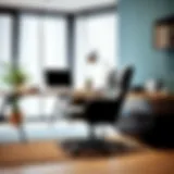 Elegant office armchair in a modern workspace