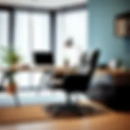 Elegant office armchair in a modern workspace