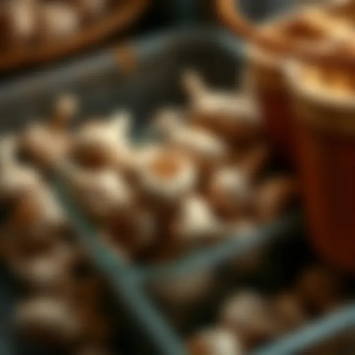 Garlic stored in a breathable container