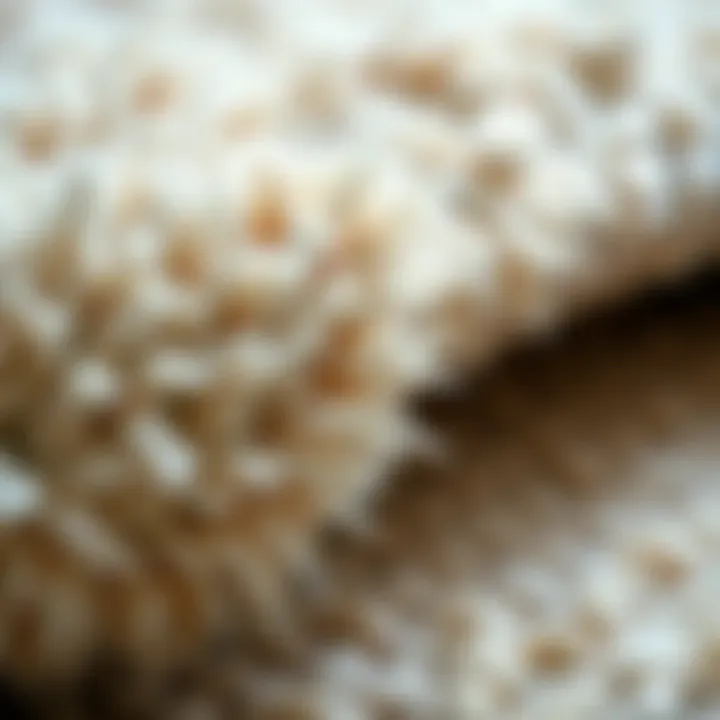 Close-up view of cotton rug texture showcasing its softness