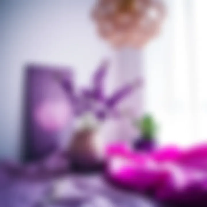 Art project utilizing Pantone Purple hues