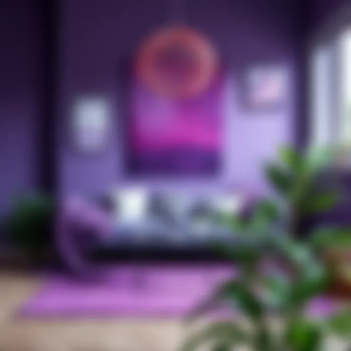 DIY project showcasing Pantone Purple elements