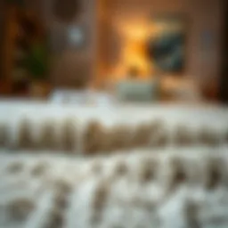 A plush carpet showcasing its texture and design