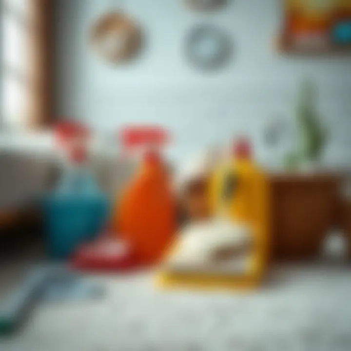 Cleaning supplies for plush carpet care