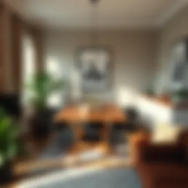 Practical Layout Showcase Practical layout showcasing space utilization with a six-person table