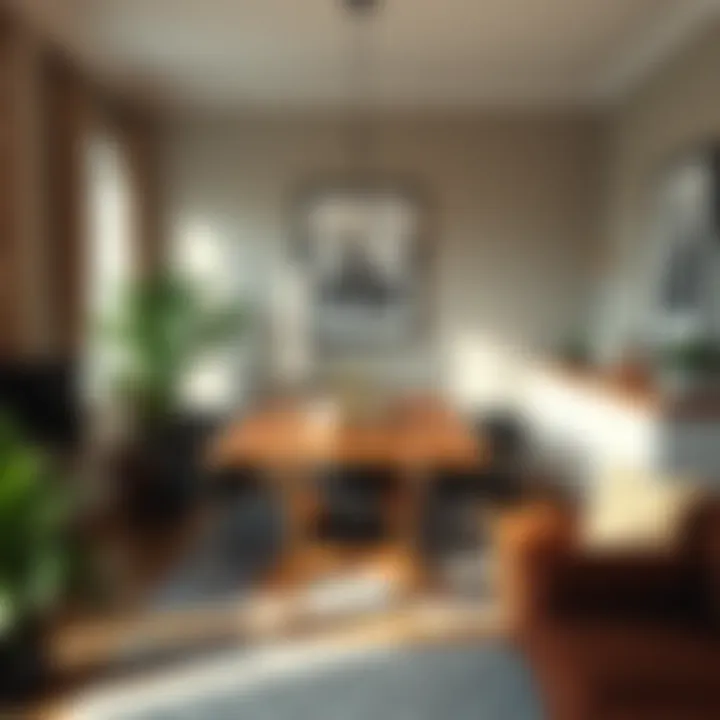 Practical Layout Showcase Practical layout showcasing space utilization with a six-person table