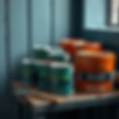 A selection of high-quality paints ready for home improvement.