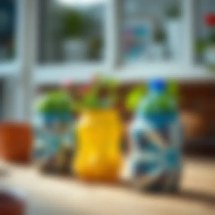 DIY planters made from plastic bottles