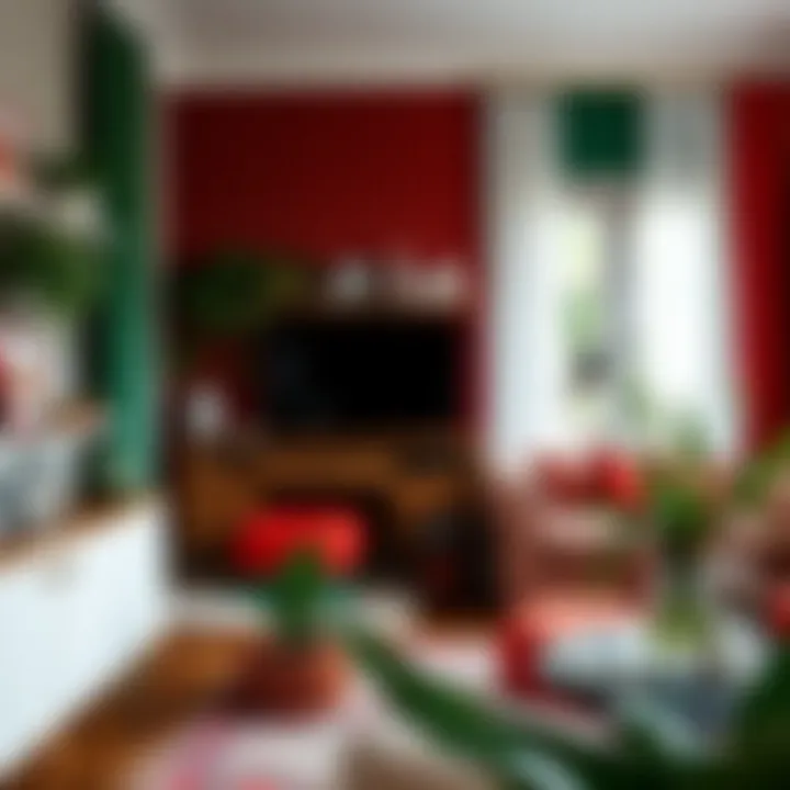 Creative uses of red and green tones in home decor