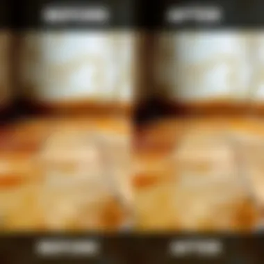 Transformation After Moisture Cleaning Before and after cleaning comparison of a damp area