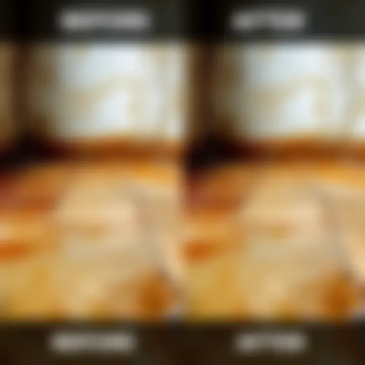 Transformation After Moisture Cleaning Before and after cleaning comparison of a damp area