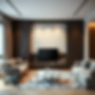 Sophisticated Minimalist Niche in Contemporary Space Elegant minimalist niche design in a modern living room