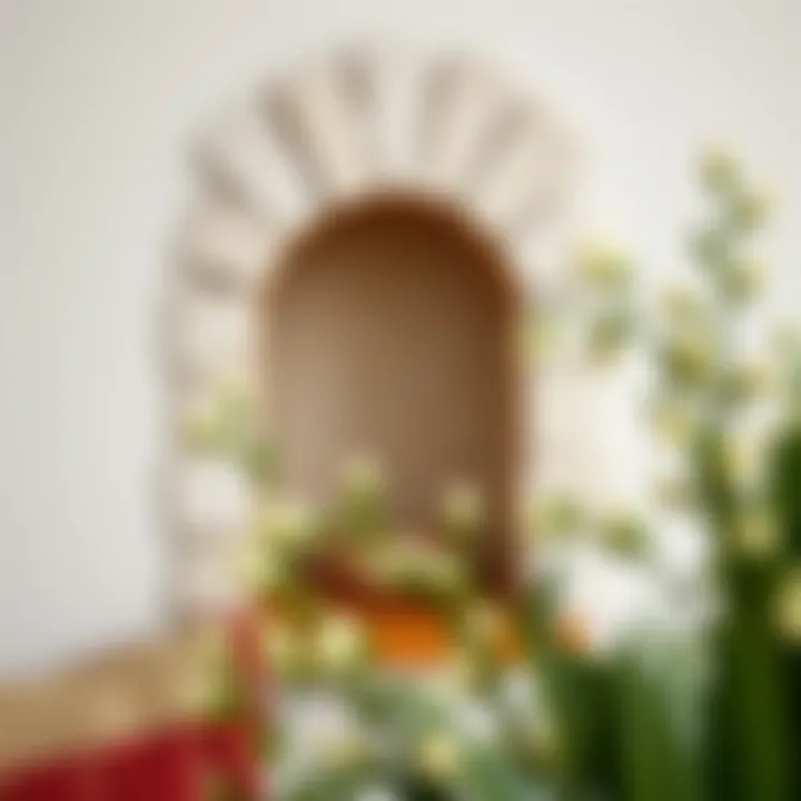 Rustic Charm of Natural Material Niche Design Stylish niche created with natural materials for a rustic appeal