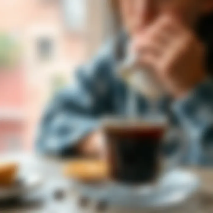 Enjoying a cup of Turkish coffee