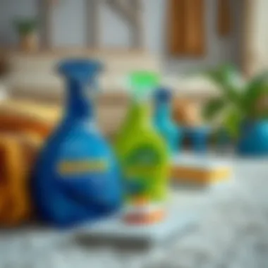 Cleaning supplies for carpet maintenance