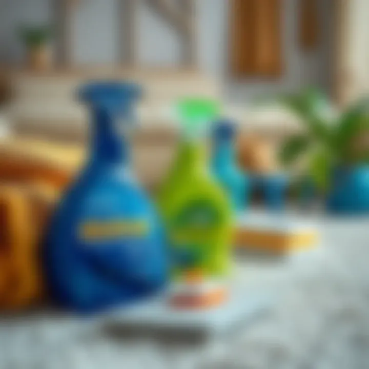 Cleaning supplies for carpet maintenance