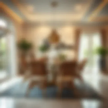 Chic dining area showcasing stylish decor