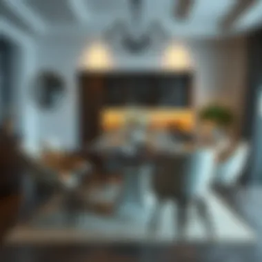 Elegant Dining Setup Elegant dining setup featuring a six-person kitchen table