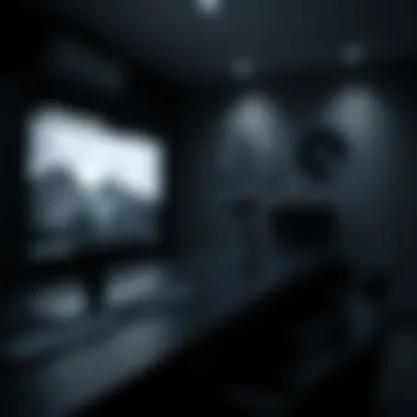 Digital color mixing software displaying black hues