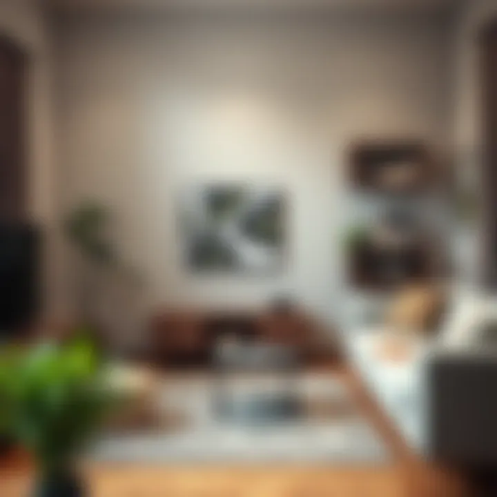 Stylish and functional furniture arrangement in a limited space