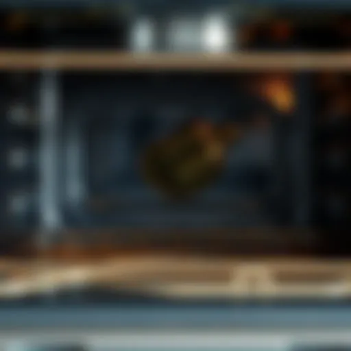 Oily residue inside an oven