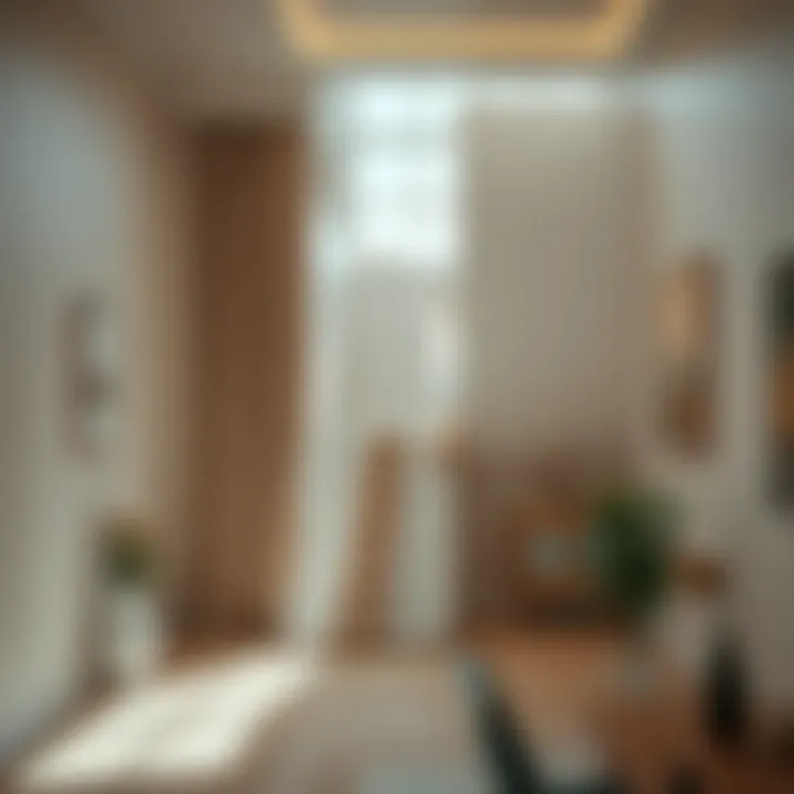 Elegant aesthetic of a duplex with closed stairs