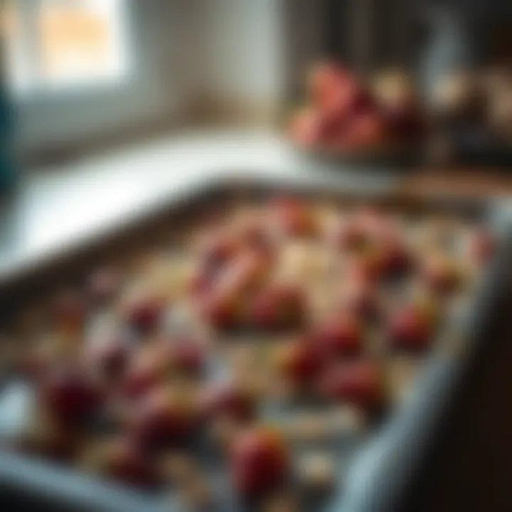 Seeds being dried in a tray