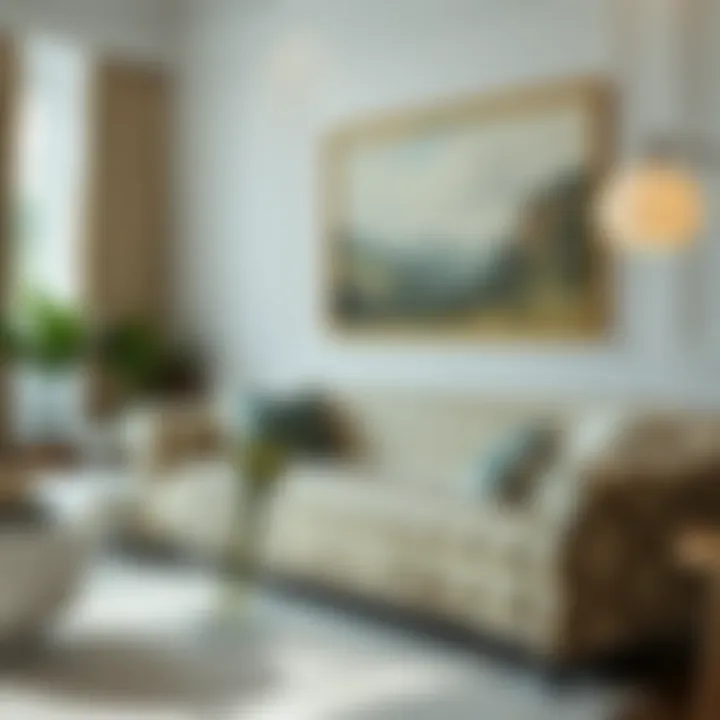 Chic Patterned Couch Cover in Modern Decor A beautifully styled living room featuring patterned couch covers