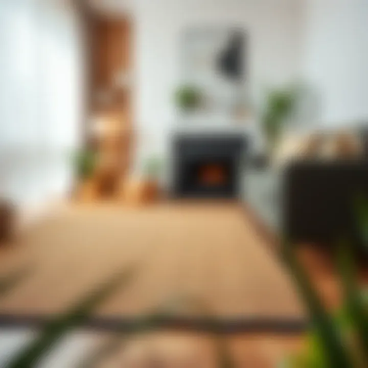 A clean and refreshed bamboo rug placed in a stylish living room