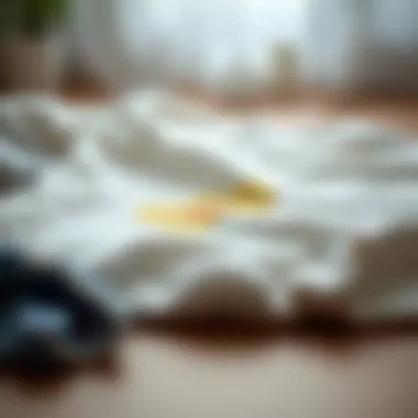 A neatly cleaned piece of clothing after stain removal