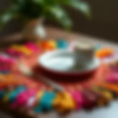 Colorful Recycled Materials Placemat Colorful recycled materials placemat