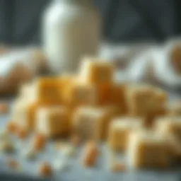 Delicious homemade white chocolate pieces