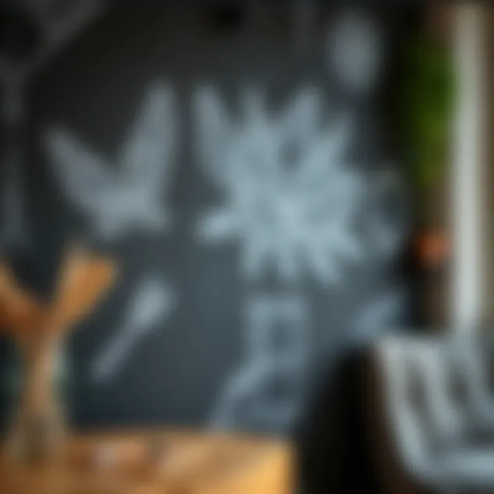 Artistic designs on chalkboard surfaces
