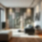 Soundproofing materials arranged in a modern living space