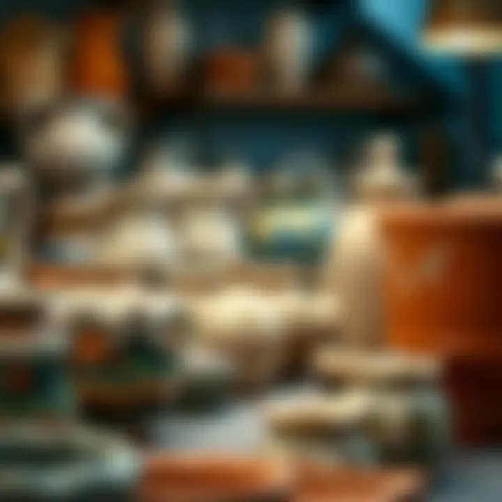 Artistic ceramic creations on display