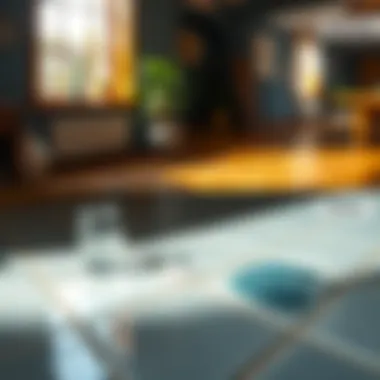 Before and after cleaning a tile floor