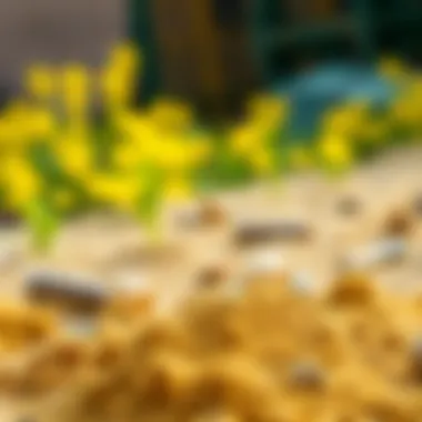 Yellowish soil indicating high sand content