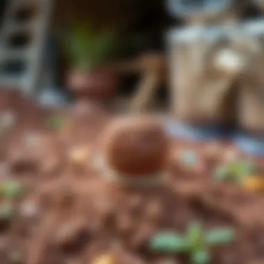 Red soil associated with iron oxide