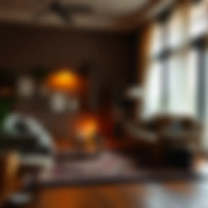 Warm ambiance created by strategic rug placement