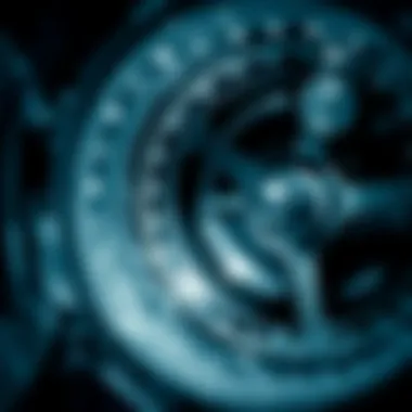 A close-up of a washing machine drum during a cleaning cycle