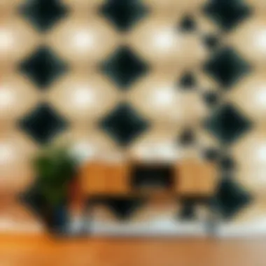 Modern Geometric Wallpaper Modern geometric wallpaper that enhances room aesthetics